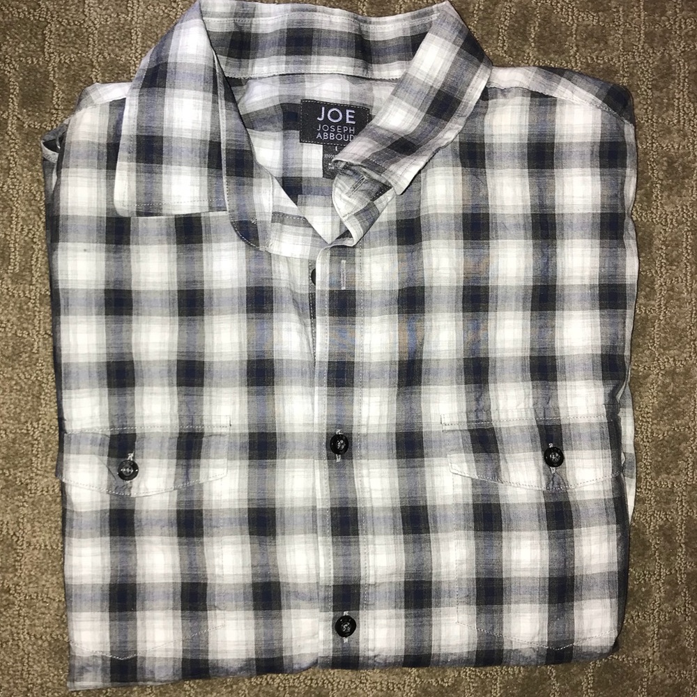 Men’s button down checkered shirt